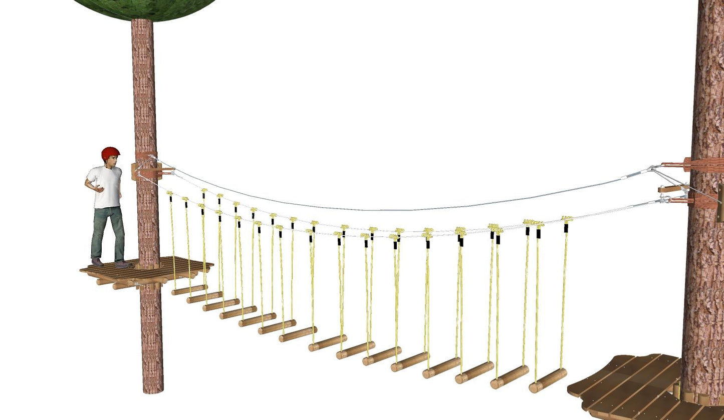 Sprosse an Handlauf (inkl. Tau)