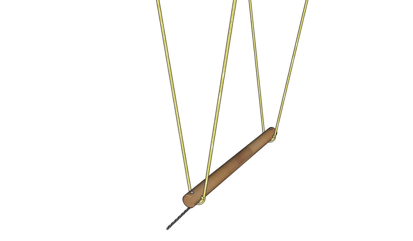 Längsbalken an Handlauf (inkl. Tau)