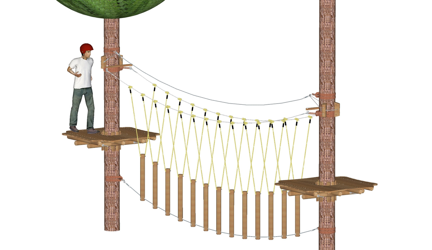 Pfahlweg Sprosse (inkl. Tau)
