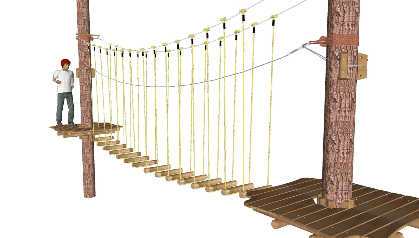 Sprossen an Oberseil (inkl. Tau)