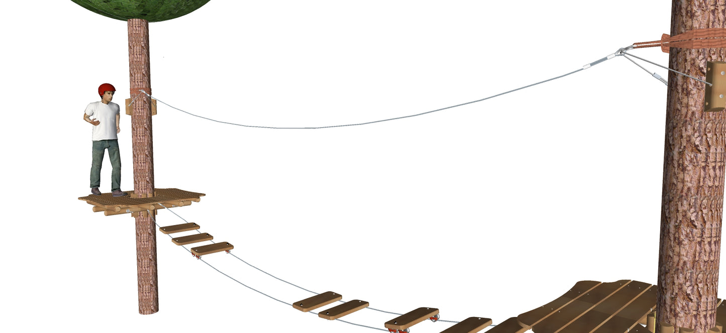 Jump and Run Fahrbrett (inkl. Petzl Rollen)