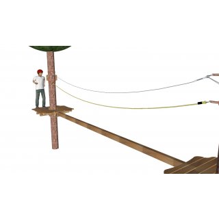 Balance beam - Larch 160 x10 cm (incl. suspension))