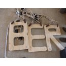 Wooden letters (incl. rope)