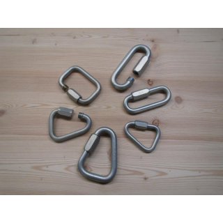 Quick Links, galvanised and powder-coated steel - Different shapes