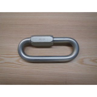 Quick Lock for Chains, Powder-Coated, 8 mm Oval, large jaw opening