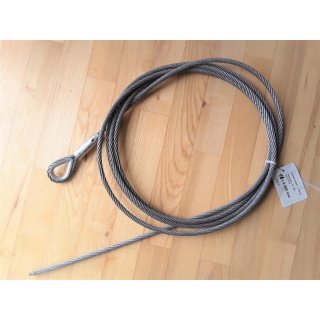 Wire Rope 6x19, 10mm, one-sided Crimped 11 m